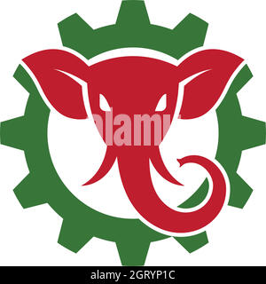 elephant logo vector icon illustration Stock Vector