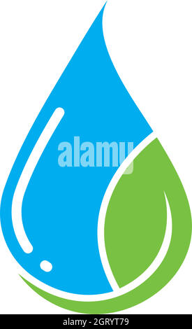 water drop leaf concept  Logo Template vector illustration Stock Vector