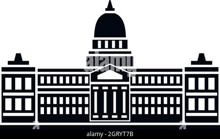 Palace of Congress , Argentina icon, simple style Stock Vector