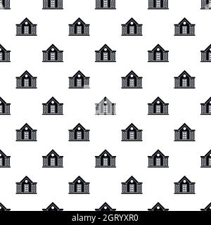 Old house pattern, simple style Stock Vector