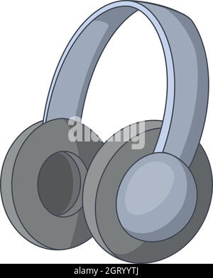 headphones icon, cartoon style Stock Vector