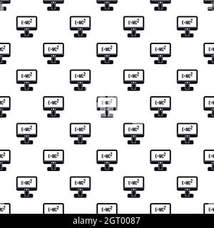 Computer monitor pattern, simple style Stock Vector