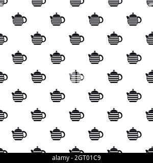 Teapot pattern, simple style Stock Vector