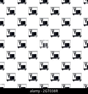 3d printer pattern, simple style Stock Vector