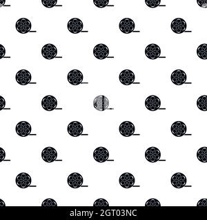 Film reel pattern, simple style Stock Vector