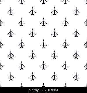 Military aircraft pattern, simple style Stock Vector