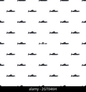 Submarine pattern, simple style Stock Vector