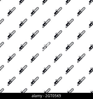 Chainsaw pattern, simple style Stock Vector