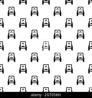 Man taking photo using tablet pattern simple style Stock Vector