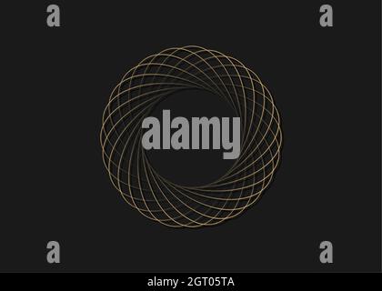 Composition of retrofuturistic ellipses. Digital cyber retro design element. Circles round sign. Circular geometry for poster, cover, retrowave style. Stock Vector
