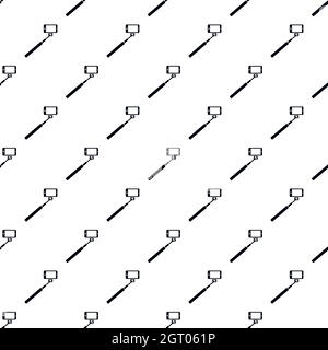 Selfie stick monopod pattern, simple style Stock Vector
