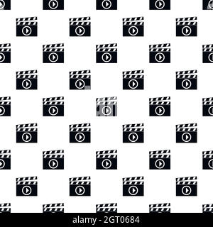 Clapperboard pattern, simple style Stock Vector