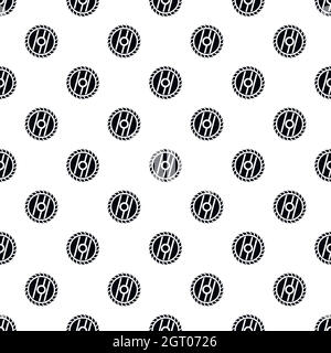 Circular saw blade pattern, simple style Stock Vector