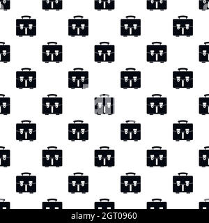Briefcase pattern, simple style Stock Vector