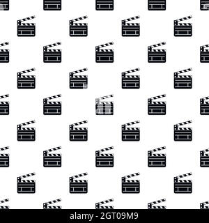 Clapperboard pattern, simple style Stock Vector