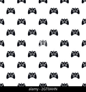 Video game controller pattern, simple style Stock Vector