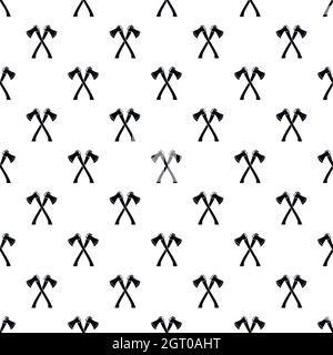 Two crossed axes pattern, simple style Stock Vector