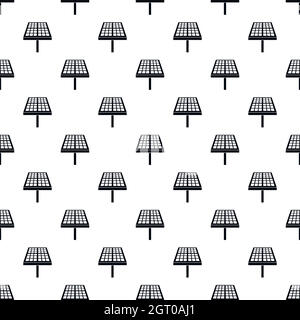 Solar panel pattern, simple style Stock Vector
