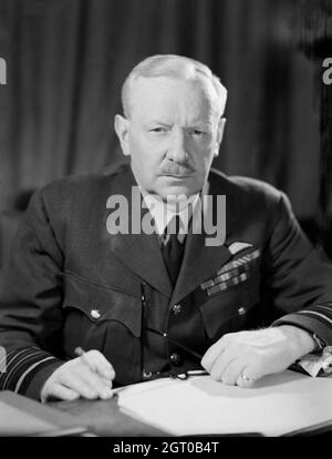 Marshal of the RAF Sir Arthur 'Bomber' Harris at London's Grosvenor ...