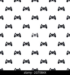 Video game controller pattern, simple style Stock Vector