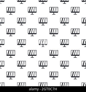 Computer monitor pattern, simple style Stock Vector