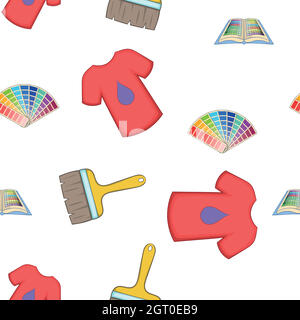 Printer pattern, cartoon style Stock Vector