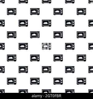 Microwave oven pattern, simple style Stock Vector