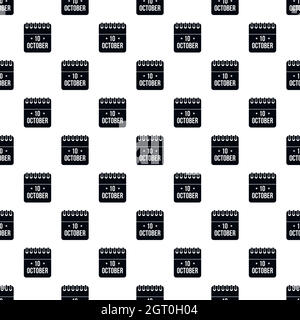 Columbus day calendar pattern, simple style Stock Vector