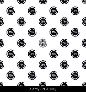 Preloader 75 percent pattern, simple style Stock Vector