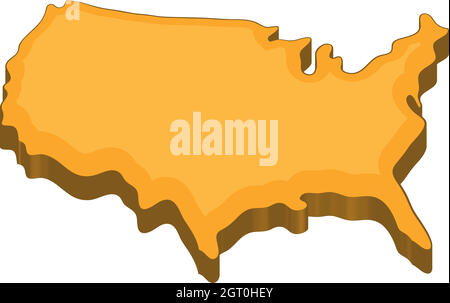 American map icon, cartoon style Stock Vector