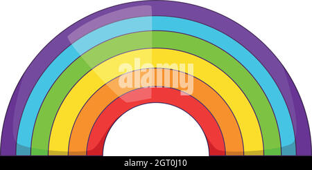 Rainbow icon, cartoon style Stock Vector