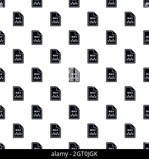 WAV file pattern, simple style Stock Vector
