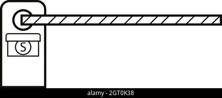 Barrier icon, outline style Stock Vector