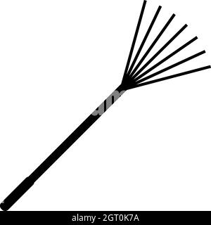 Rake icon, simple style Stock Vector