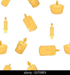 Types of candles pattern, cartoon style Stock Vector