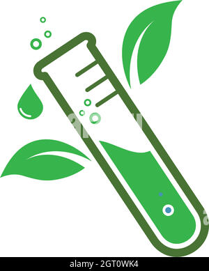 eco herbal laboratory icon logo vector illustration design Stock Vector