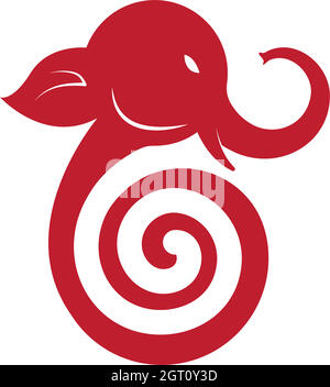elephant logo vector icon illustration Stock Vector