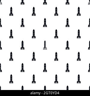 Rocket bomb pattern, simple style Stock Vector