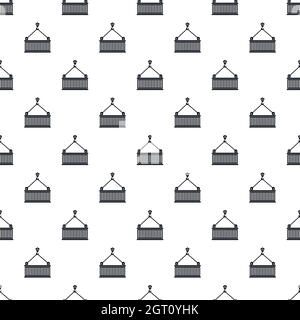 Crane with load pattern, simple style Stock Vector