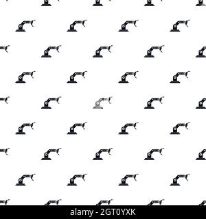 Robotic hand manipulator pattern, simple style Stock Vector