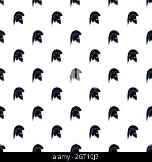 Knight helmet pattern, simple style Stock Vector