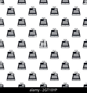 Sale cash register pattern, simple style Stock Vector