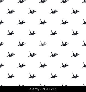 Paper dove pattern, simple style Stock Vector