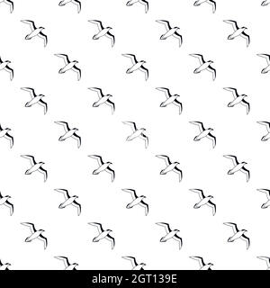 Sea gull pattern, simple style Stock Vector