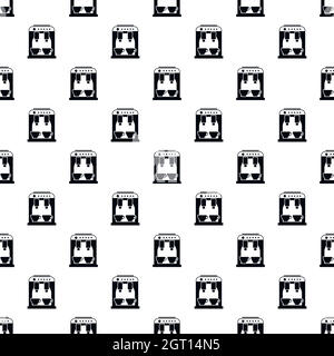 Coffee machine pattern, simple style Stock Vector