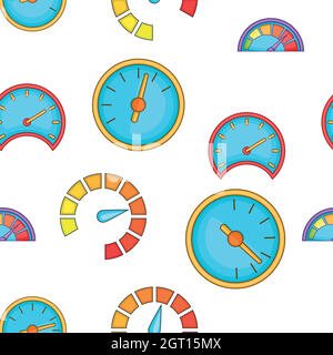 Speedometer pattern, cartoon style Stock Vector