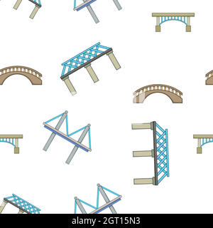 Bridge pattern, cartoon style Stock Vector