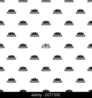 Belt conveyor with load pattern, simple style Stock Vector