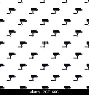 Surveillance camera pattern, simple style Stock Vector