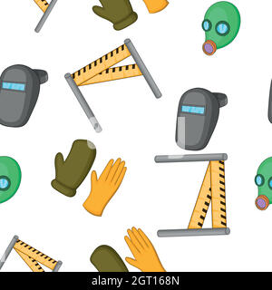 Construction ground pattern, cartoon style Stock Vector